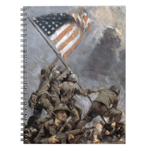 Carnet Drapeau sur le Mont Suribachi, Iwo Jima, 1945