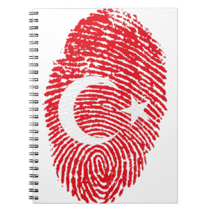 Carnet Drapeau Turquie Empreinte d'empreintes digitales I