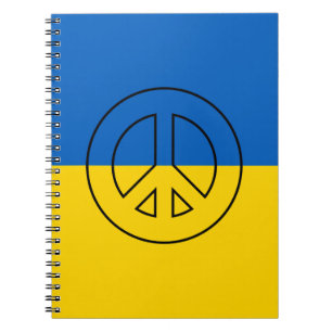 Carnet drapeau ukrainien signe de paix