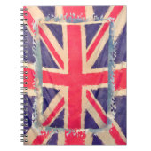 Carnet DRAPEAU UNION JACK grunge (Devant)