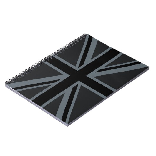 Carnet Drapeau Union Jack noir (Côté gauche)