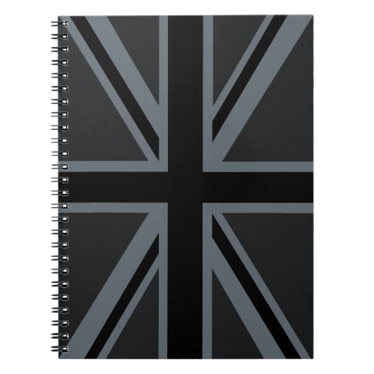 Carnet Drapeau Union Jack noir (Devant)