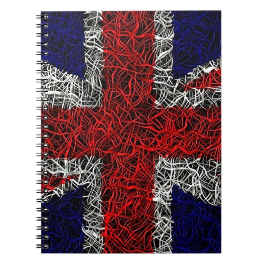 Carnet Drapeau Union Jack Royaume-Uni patriotique (Devant)