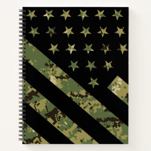 Carnet Drapeau US du Camouflage numérique militaire