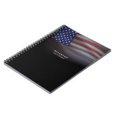 Carnet Drapeau USA | Dégradé Transparent | Noir (Côté gauche)