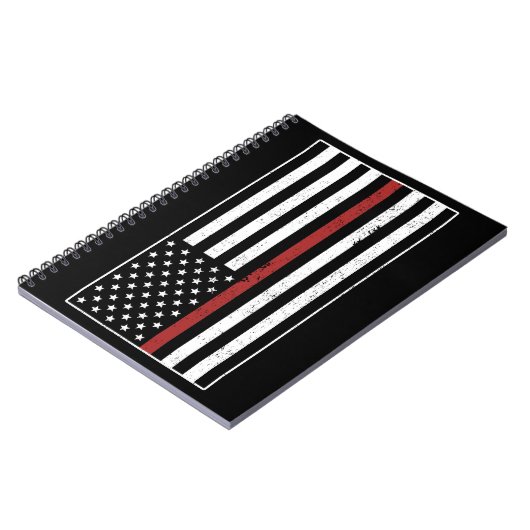 Carnet Drapeau USA Thin Red Line Département des pompiers (Côté gauche)