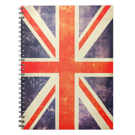 Carnet Drapeau vintage d'Union Jack (Devant)