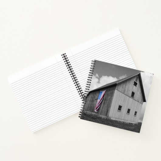 Carnet Drapeaux de nos agriculteurs - Grange avec drapeau (Intérieur)