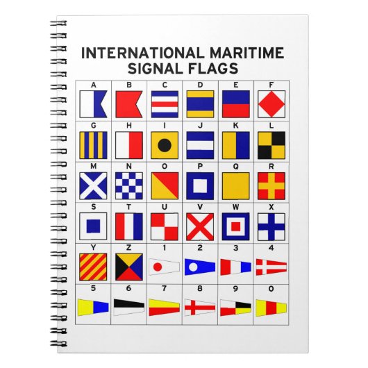 Carnet Drapeaux de signal maritimes internationaux (Devant)