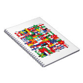 Carnet Drapeaux des pays du pavillon international (Côté Droit)