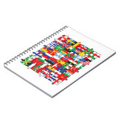 Carnet Drapeaux des pays du pavillon international (Côté gauche)