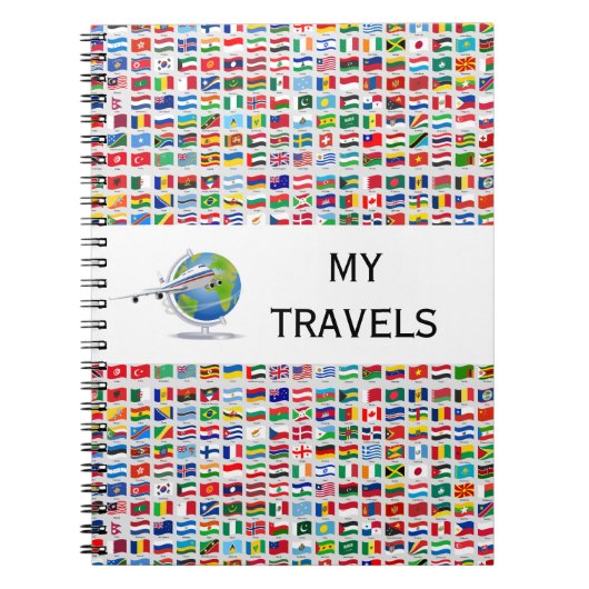 Carnet Drapeaux du monde Conception de voyage (Devant)