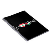 Carnet Drapeaux d'unité Liban Palestine Battement de coeu (Côté Droit)