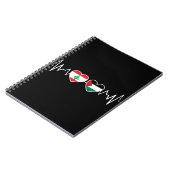 Carnet Drapeaux d'unité Liban Palestine Battement de coeu (Côté gauche)