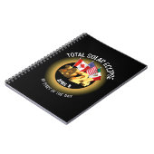 Carnet Drapeaux ÉCLIPSE SOLAIRE TOTALE 2024 sur mesure (Côté gauche)