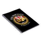 Carnet Drapeaux ÉCLIPSE SOLAIRE TOTALE personnalisés 2024 (Côté Droit)