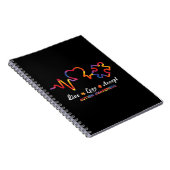 Carnet Drawstring closurelie, amour, accepter, autisme, a (Côté Droit)