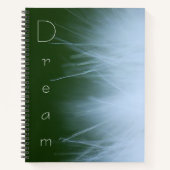 Carnet "Dream" avec Wispy Dandelion Fluff Arrière - plan (Devant)