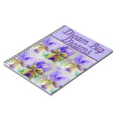 Carnet Dream Big Book Viola Purple Flower Aquarelle Art (Côté gauche)