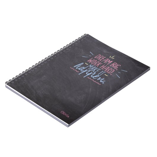 Carnet Dream Big Chalkboard (Côté gauche)