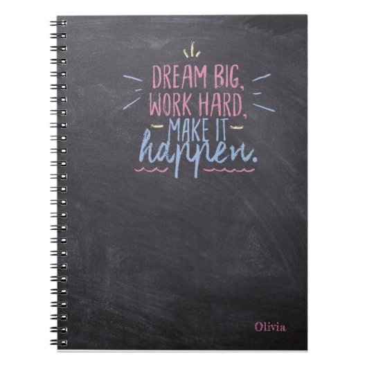 Carnet Dream Big Chalkboard (Devant)