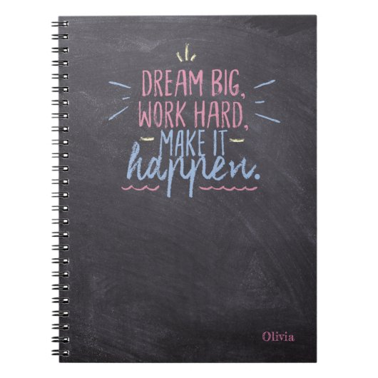 Carnet Dream Big Chalkboard (Devant)