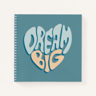 Carnet Dream Big : Coeur bleu du succès