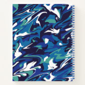 Carnet Dream Big Modern Blue Abstrait Custom (Dos)