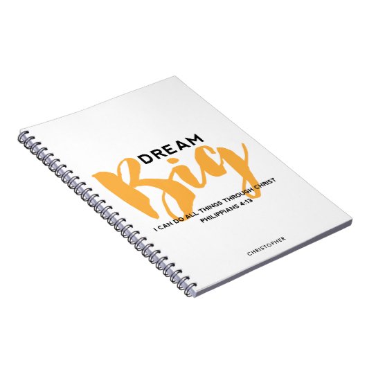 Carnet Dream Big Scripture (Côté Droit)