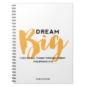 Carnet Dream Big Scripture (Devant)