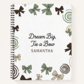 Carnet Dream Big, Tie a Bow Notebook with name (Devant)
