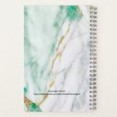 Carnet Dream Big Work Hard Emerald Gold Personnalisable (Verso)