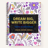 Carnet Dream Big, Write Bigger – Inspirational (Devant)