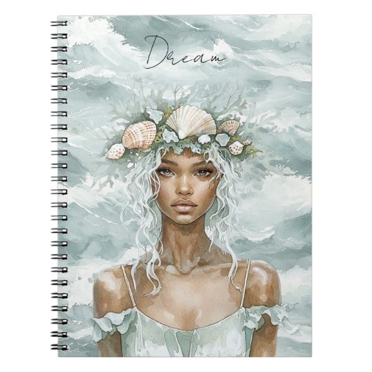 Carnet Dream Sea Shells Ocean Lady (Devant)