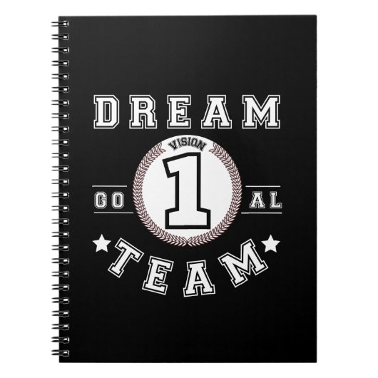 Carnet Dream Team One Vision One Goal Teamwork Office (Devant)