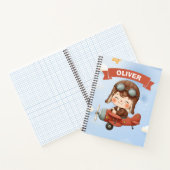 Carnet Dreamy Baby Aviator en avion rouge (Intérieur)