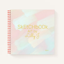 Dreamy Pastel Brushstrokies Personal Sketchbook