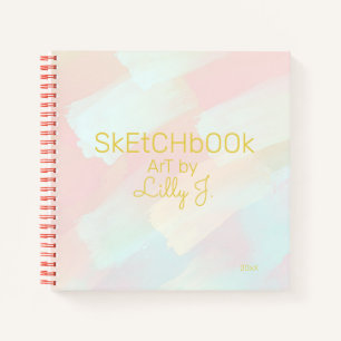 Carnet Dreamy Pastel Brushstrokies Personal Sketchbook