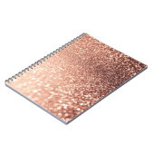 Carnet Dreamy Rose Gold Parties scintillant - Peach Glitt (Côté gauche)