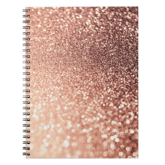 Carnet Dreamy Rose Gold Parties scintillant - Peach Glitt (Devant)