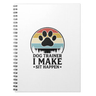 Carnet Dresseur de chiens, je fais asseoir, maillot vinta