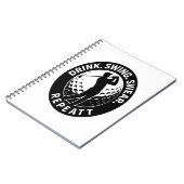 Carnet Drink Swing Sweat Repeat Golf (Côté gauche)