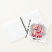 Carnet *~* Droit rose Attraction Bébé mignon Dragon AP85 (Intérieur)