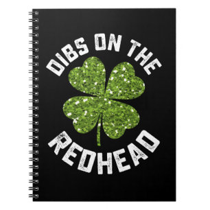 Carnet Droit sur la rousse Shamrock de la Saint-Patrick