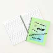 Carnet Drôle anthropologue fou vert (Intérieur)