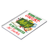 Carnet Drôle Appréciation de l'enseignant d'art épuisé (Côté gauche)