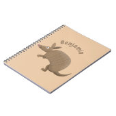 Carnet Drôle armadillo joyeux dessin animé (Côté gauche)
