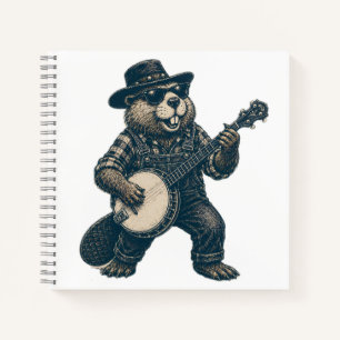 Carnet Drôle Art de musique country vintage bluegrass cas