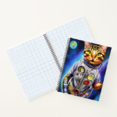 Carnet Drôle Astronaute Futuriste Chat Suspendu (Intérieur)