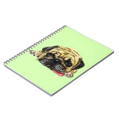 Carnet drôle avec chien Carlin - Vos couleurs (Côté gauche)